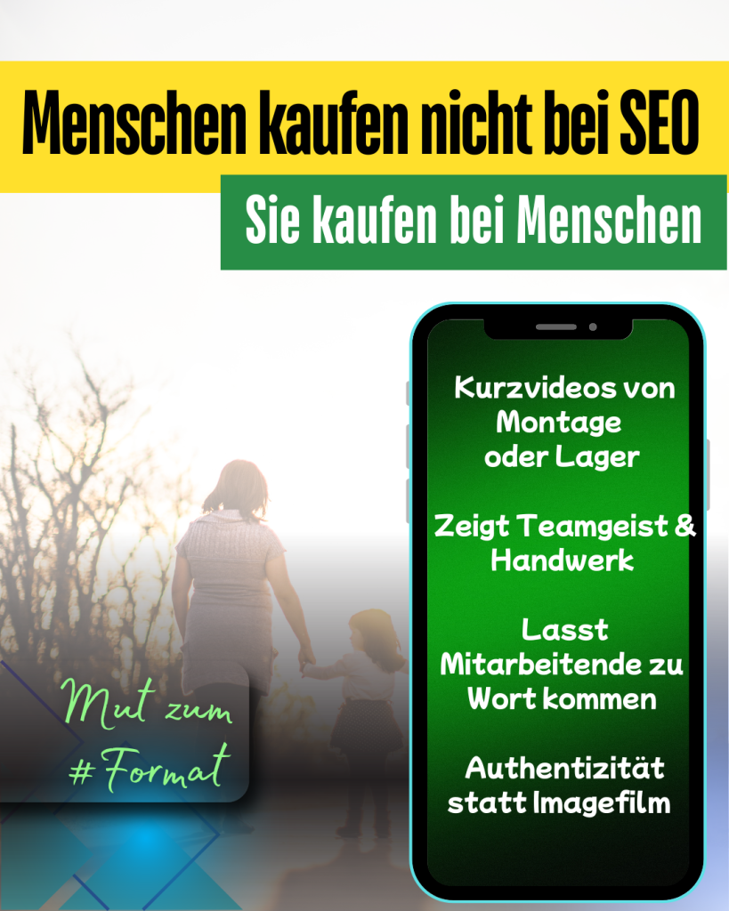 Menschen kaufen nicht bei Seo. Sie kaufen bei Menschen.