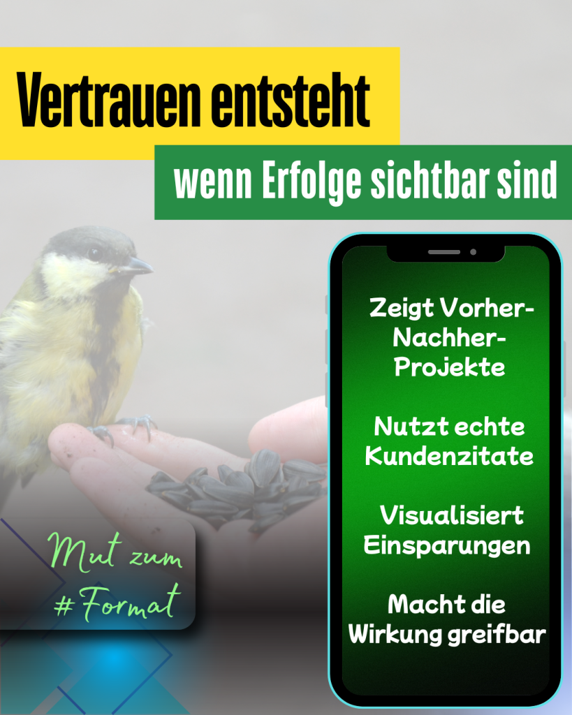 Vertrauen entsteht, wenn Erfolge sichtbar werden